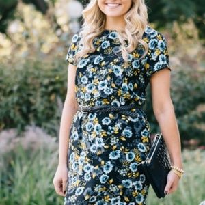 Yumi Kim blue & yellow floral party dress